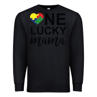 Black one lucky mama Premium Sweatshirt - CowhideDigitalArt