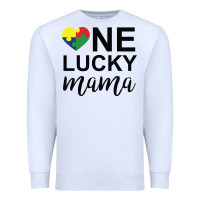 White one lucky mama Premium Sweatshirt - CowhideDigitalArt