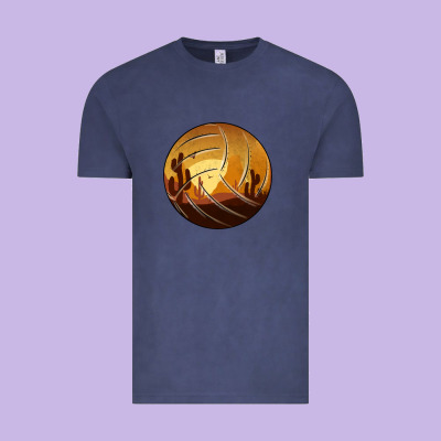 Desert Cactus Sunset Volleyball Vintage Tee Designed By Bettercallsaul