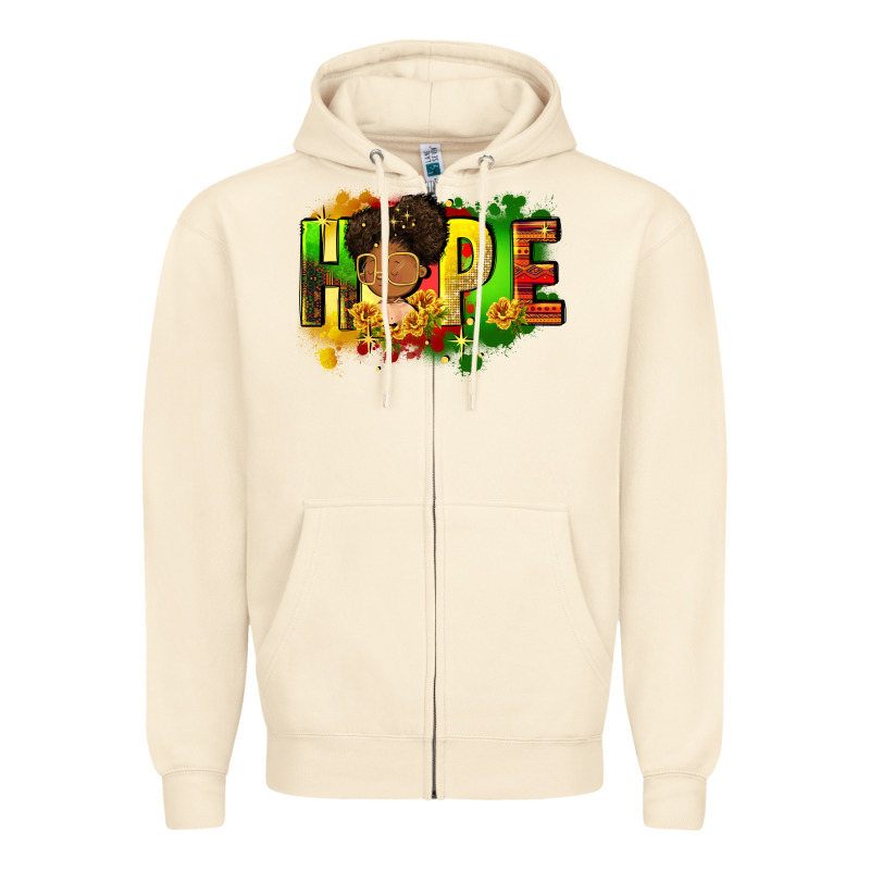 Hope Juneteenth Zipper Hoodie by FaDigitalArtStudio | Teevron