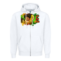 White Hope Juneteenth Zipper Hoodie - FaDigitalArtStudio
