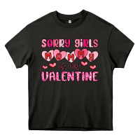 Asphalt sorry girls mommy is my valentine Heavy Core Tee - MaliasSmallBusiness