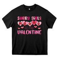 Black sorry girls mommy is my valentine Heavy Core Tee - MaliasSmallBusiness