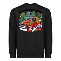 Black hanging with my gnomies Heavyweight Sweatshirt - CowGirlArtShop