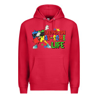Cardinal Living an au-some life Autism Awareness Day Premium Hoodie - FaDigitalArtStudio