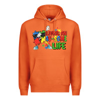 Carrot Living an au-some life Autism Awareness Day Premium Hoodie - FaDigitalArtStudio