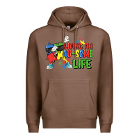Chestnut Living an au-some life Autism Awareness Day Premium Hoodie - FaDigitalArtStudio