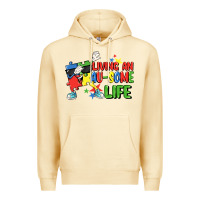 Pina Colada Living an au-some life Autism Awareness Day Premium Hoodie - FaDigitalArtStudio