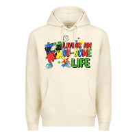 Sandshell Living an au-some life Autism Awareness Day Premium Hoodie - FaDigitalArtStudio