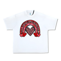 White valentines heart rainbow Urban Heavy Tee - JahusDesignShop