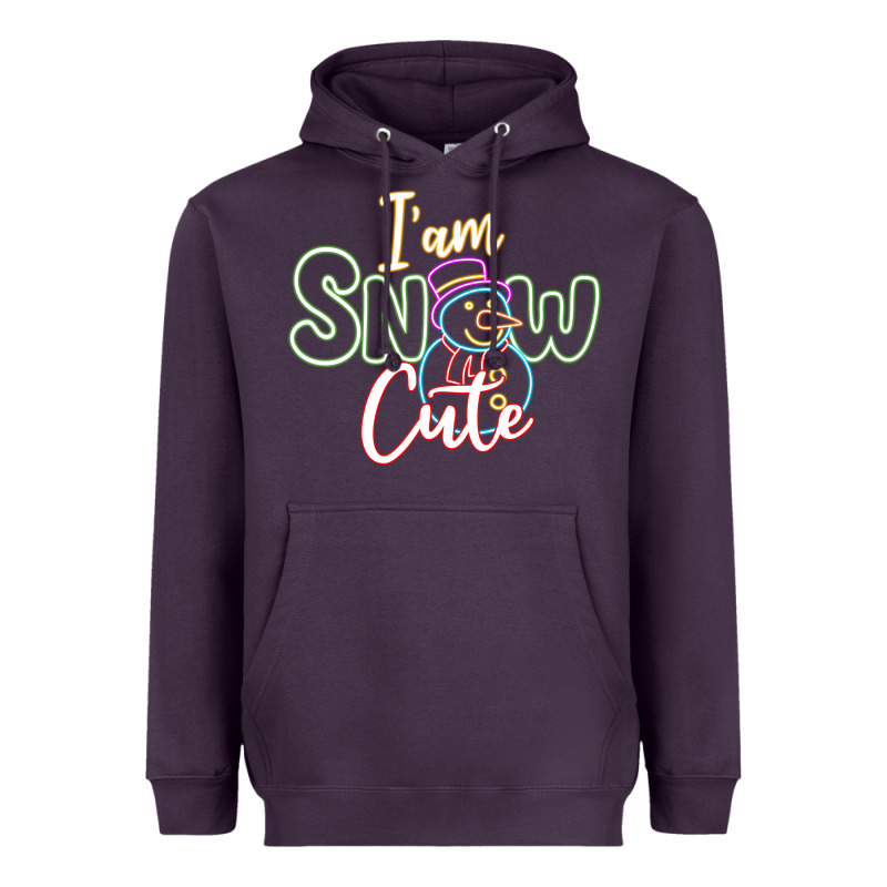 T Am Snow Cute Heavyweight Hoodie by CowhideDigitalArt | Teevron