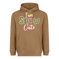 Toasted Coconut T am SNOW CUTE Heavyweight Hoodie - CowhideDigitalArt