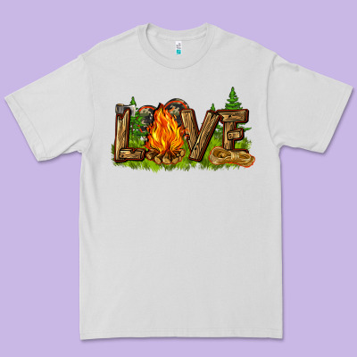 Camping Love Premium Tee Designed By Nancycooperartshop