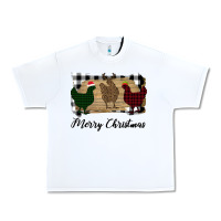 White Merry Christmas Chickens Urban Heavy Tee - Bettercallsaul