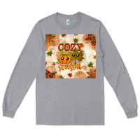 Heather Grey Fall Cozy Season Long Sleeve Tee - texasbilliewilder