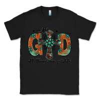 Black with god all things are possible gemstone cross Classic Tee - Jasminsmagicworld