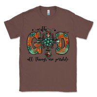 Chestnut with god all things are possible gemstone cross Classic Tee - Jasminsmagicworld