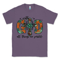 Lavender with god all things are possible gemstone cross Classic Tee - Jasminsmagicworld
