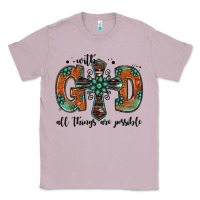 Lilac with god all things are possible gemstone cross Classic Tee - Jasminsmagicworld
