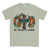 Matcha with god all things are possible gemstone cross Classic Tee - Jasminsmagicworld
