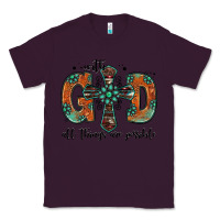 Plum with god all things are possible gemstone cross Classic Tee - Jasminsmagicworld