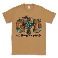 Toasted Coconut with god all things are possible gemstone cross Classic Tee - Jasminsmagicworld