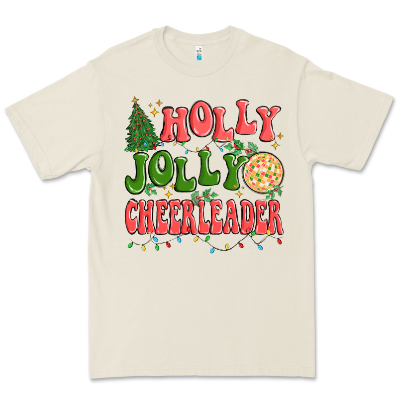 Holly Jolly Cheerleader Premium Tee by MaliasSmallBusiness | Teevron