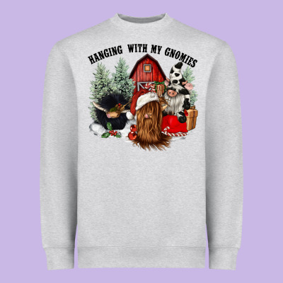Hanging With My Gnomies Heavyweight Sweatshirt Designed By Cowgirlartshop