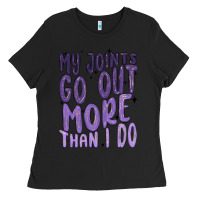 Black my joints go out more than ı do Ladies Tee - MaliasSmallBusiness