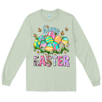 Matcha Happy Easter with eggs Long Sleeve Tee - NancyCooperArtShop