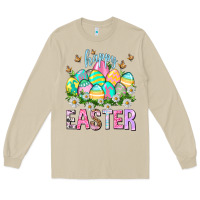 Mushroom Happy Easter with eggs Long Sleeve Tee - NancyCooperArtShop