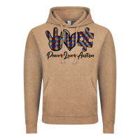 Vintage Coffee Peace Love Autism Vintage Hoodie - Bettercallsaul