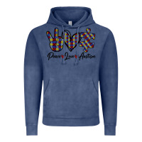Vintage Denim Peace Love Autism Vintage Hoodie - Bettercallsaul