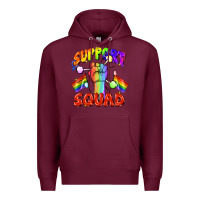 Burgundy support squad pride Premium Hoodie - FaDigitalArtStudio