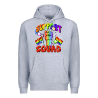Heather Grey support squad pride Premium Hoodie - FaDigitalArtStudio
