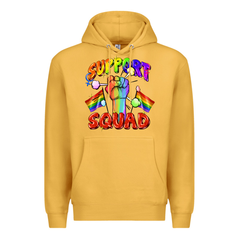 Support Squad Pride Premium Hoodie by FaDigitalArtStudio | Teevron