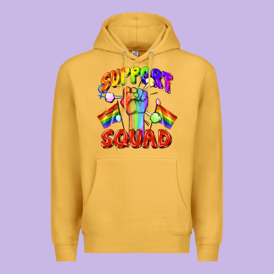 Support Squad Pride Premium Hoodie Designed By Fadigitalartstudio