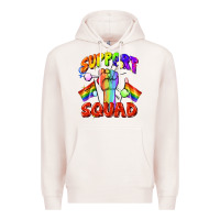 Pale Pink support squad pride Premium Hoodie - FaDigitalArtStudio