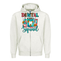 Oatmeal Heather Coffee Scrubs And Prophy Paste Dentist Coffee cup Zipper Hoodie - FaDigitalArtStudio