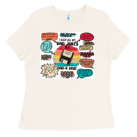 Bone ı keep all my dad jokes in a dad a base Ladies Tee - MaliasSmallBusiness
