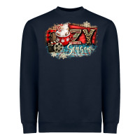Navy cozy season Heavyweight Sweatshirt - CowGirlArtShop