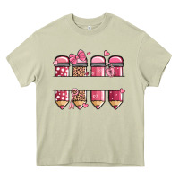 Mossy custom name valentine's day school pencils Heavy Core Tee - MaliasSmallBusiness