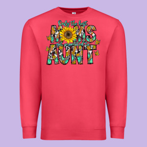 Only The Best Moms Get Promoted To Aunt Premium Sweatshirt Designed By Cowhidedigitalart