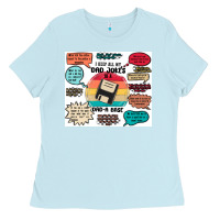 Baby Blue ı keep all my dad jokes in a dad a base Ladies Tee - MaliasSmallBusiness