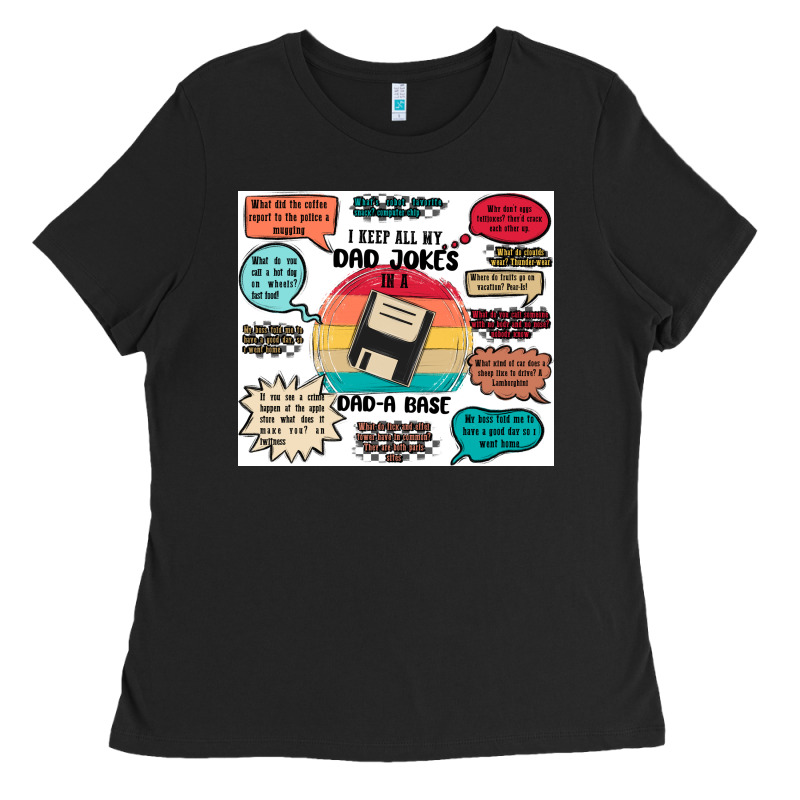 ı Keep All My Dad Jokes In A Dad A Base Ladies Tee by MaliasSmallBusiness | Teevron