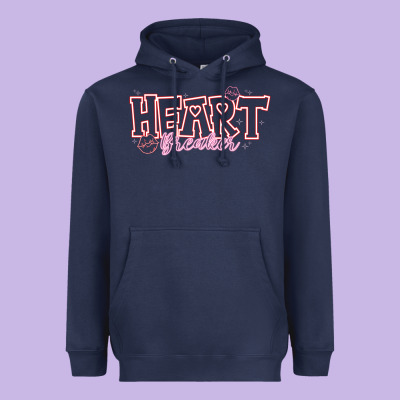 Heart Breaker Valentine Heavyweight Hoodie Designed By Cowhidedigitalart