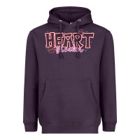 Plum Heart Breaker Valentine Heavyweight Hoodie - CowhideDigitalArt