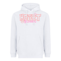 White Heart Breaker Valentine Heavyweight Hoodie - CowhideDigitalArt