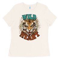 Bone wild heart tiger college western Ladies Tee - NancyCooperArtShop