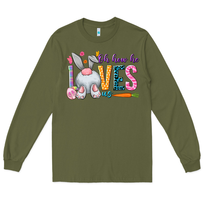 Oh How He Loves Us Long Sleeve Tee by NancyCooperArtShop | Teevron